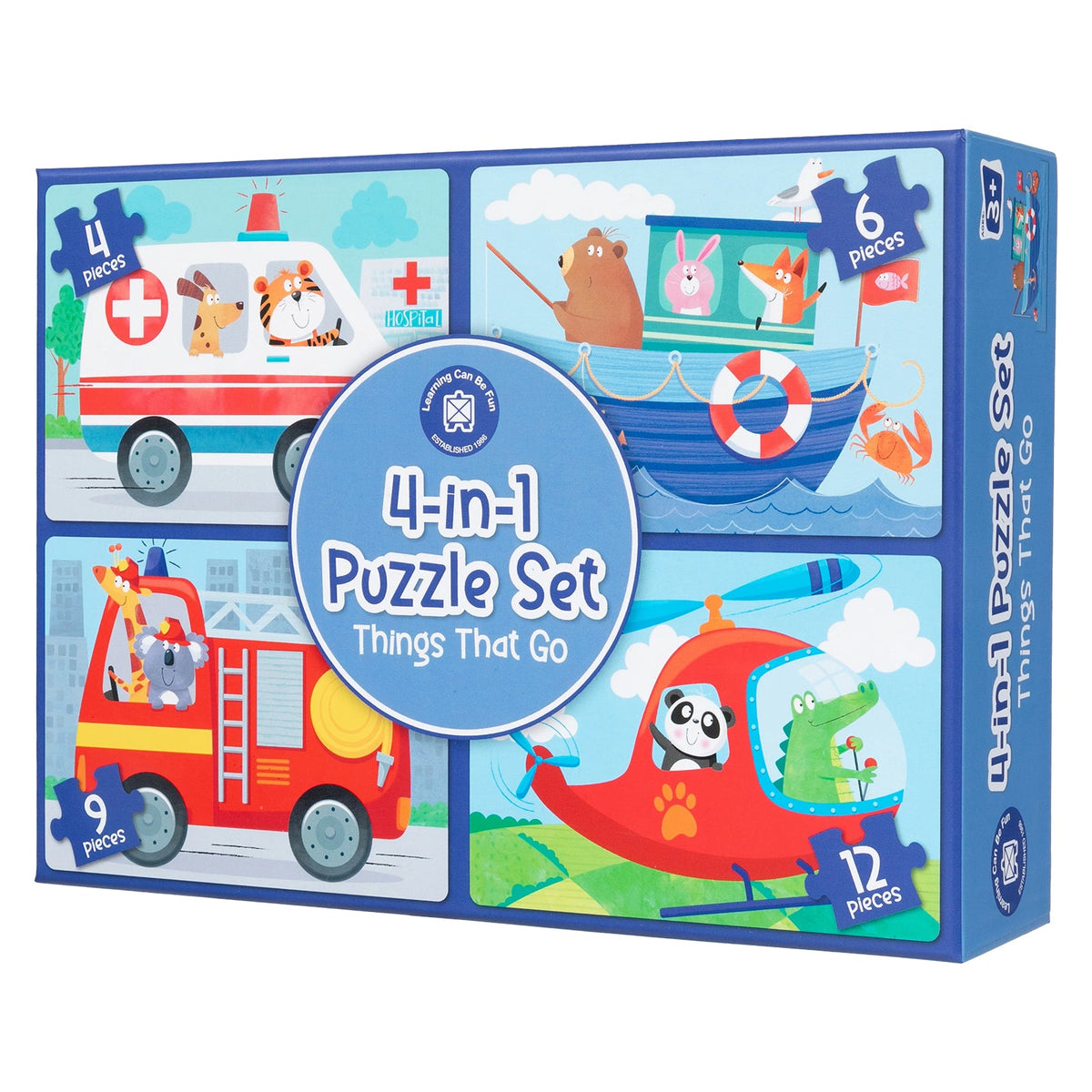 4-in-1 Puzzle Set: Things That Go