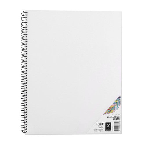 Quill Visual Art Diary PP 110gsm 11 x 14 120 Pages Frost Pack of 5