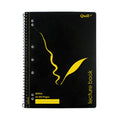 Quill Q Series Lecture Book 70gsm PP A4 250 Pages Black Pack of 5