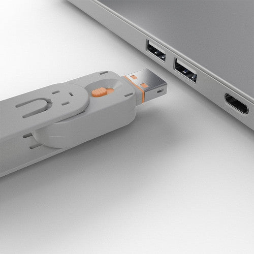 Lindy USB Type A Port Blocker 4 Pack + Key Orange