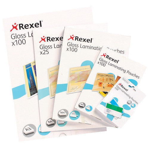Rexel A4 Laminating Pouches 125 Micron Gloss Pack of 25