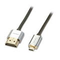 Lindy 1m Slim HDMI to Micro HDMI Cable Cromo Line