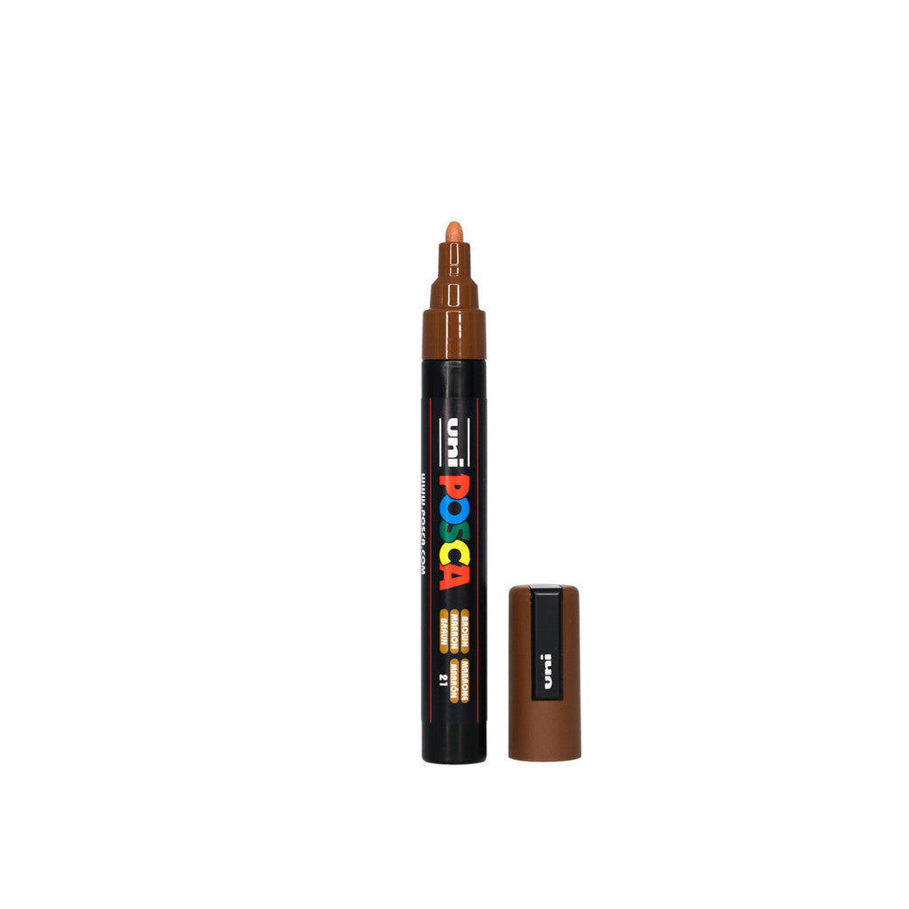 POSCA PC-5M Paint Marker Medium Bullet Tip Brown
