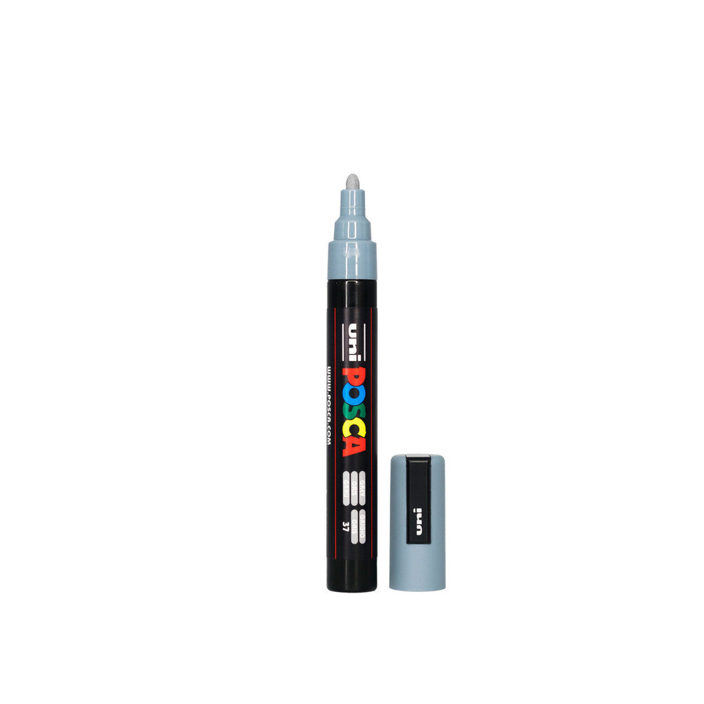 POSCA PC-5M Paint Marker Medium Bullet Tip Grey