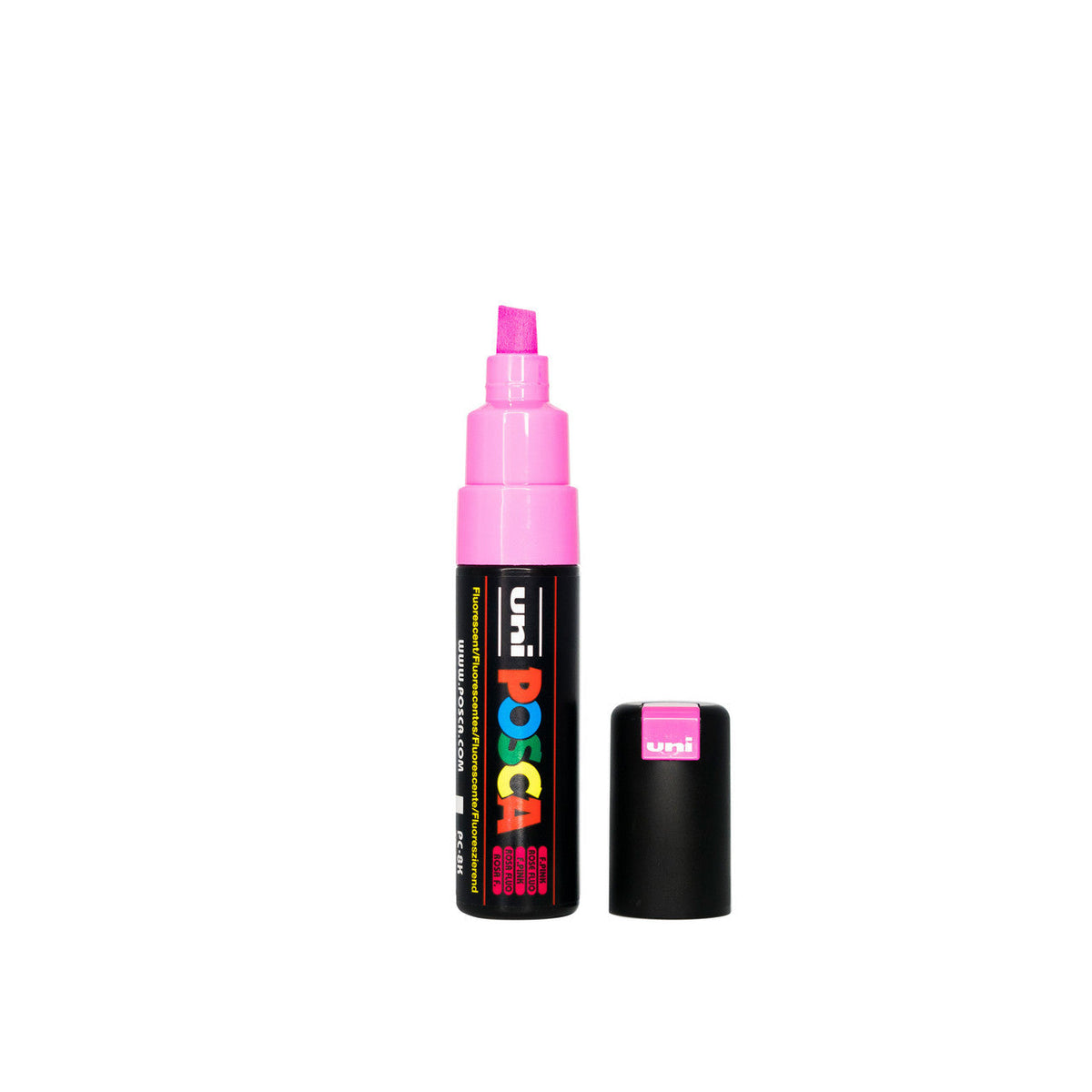 POSCA PC-8K Paint Marker Broad Chisel Tip Fluoro Pink