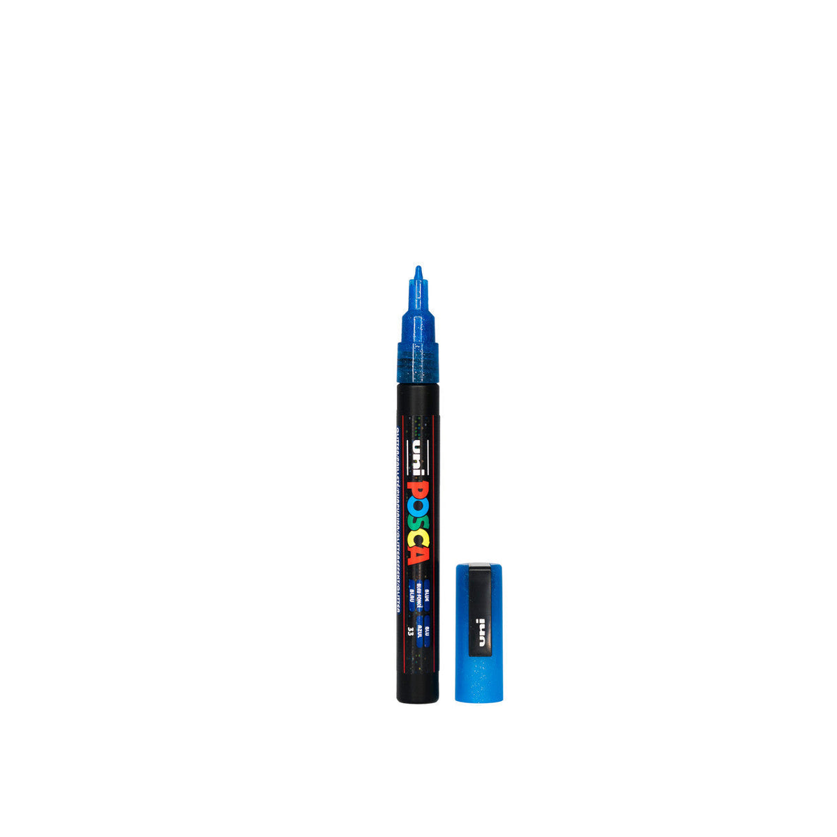 POSCA PC-3M Paint Marker Fine Bullet Tip Glitter Blue