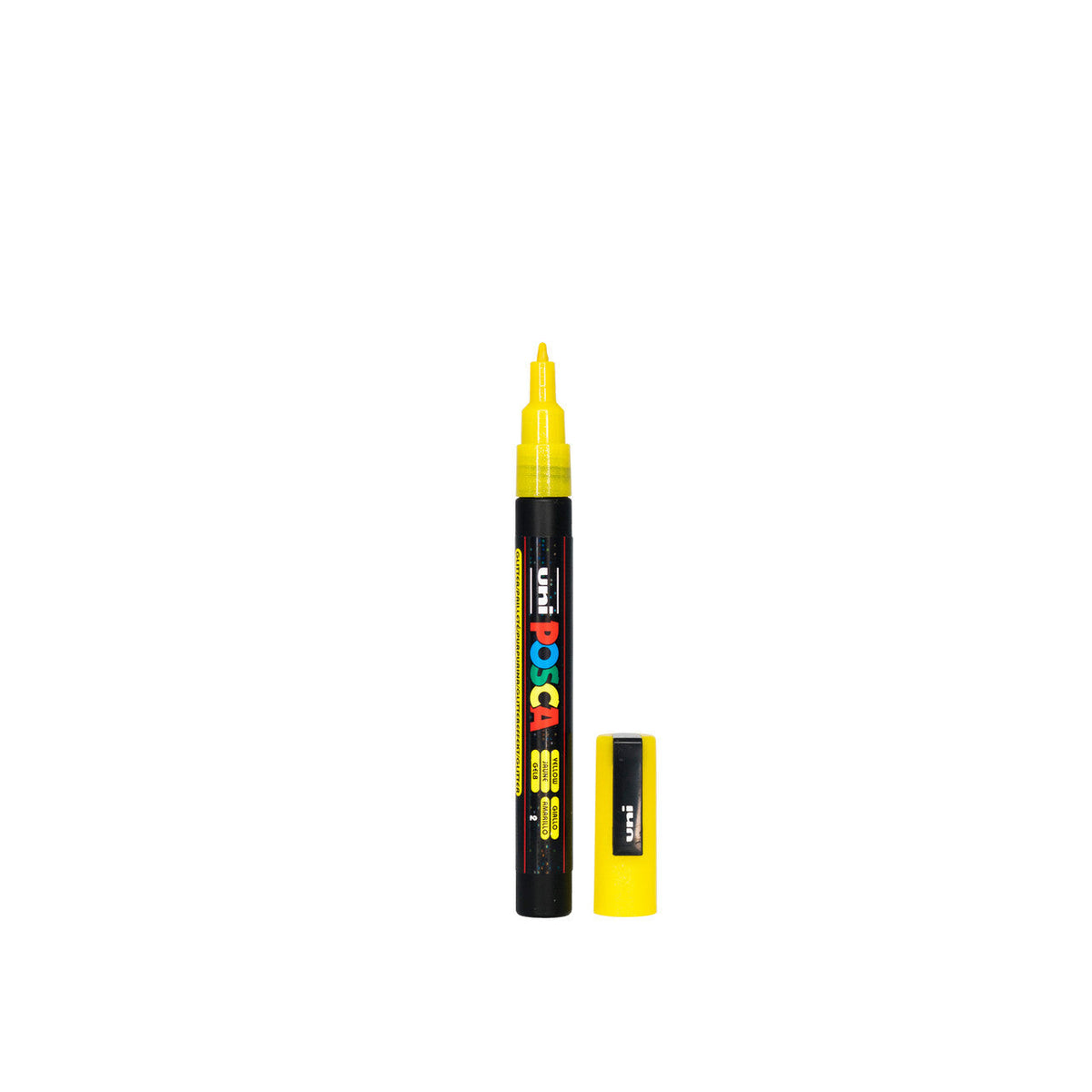 POSCA PC-3M Paint Marker Fine Bullet Tip Glitter Yellow