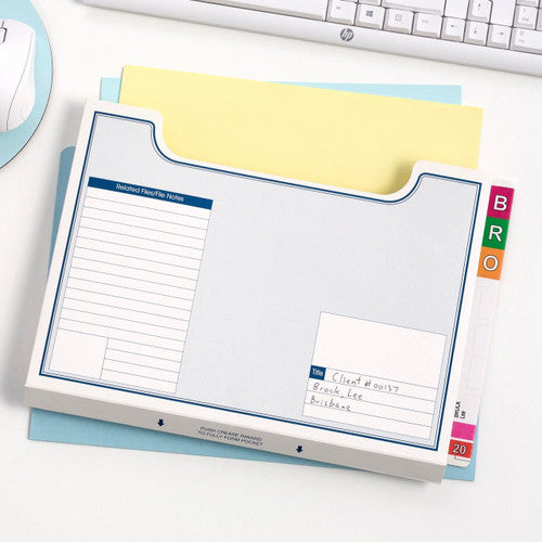 Avery White Lateral Notes Open Top Wallet A4 235 x 355mm Box 20
