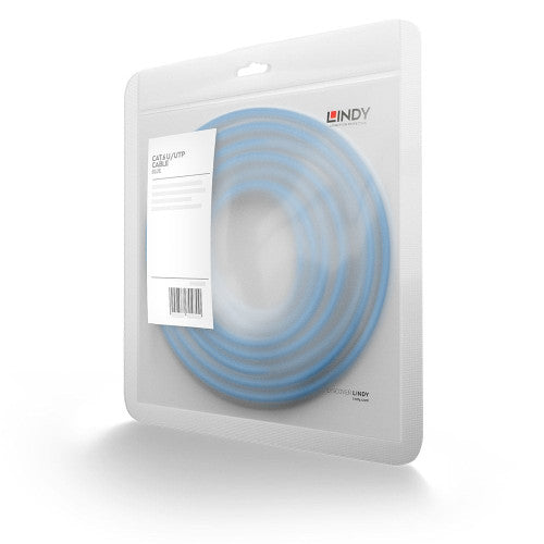 Lindy 10m Cat6 U/UTP Gigabit Network Cable Blue