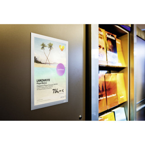 Durable Duraframe A4 Sign Holder Silver Retail Pack