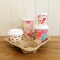 Creative Cafe Co 2-Cup Kraft Paper Pulp Takeaway Cup Tray - Carton 200