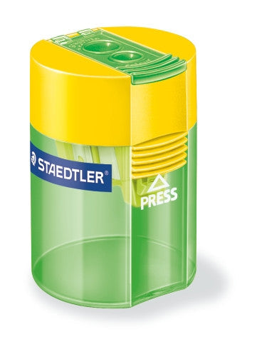 Staedtler Double Hole Tub Sharpener Assorted Colours Box 10 512 006
