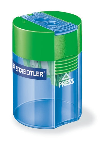 Staedtler Double Hole Tub Sharpener Assorted Colours Box 10 512 006