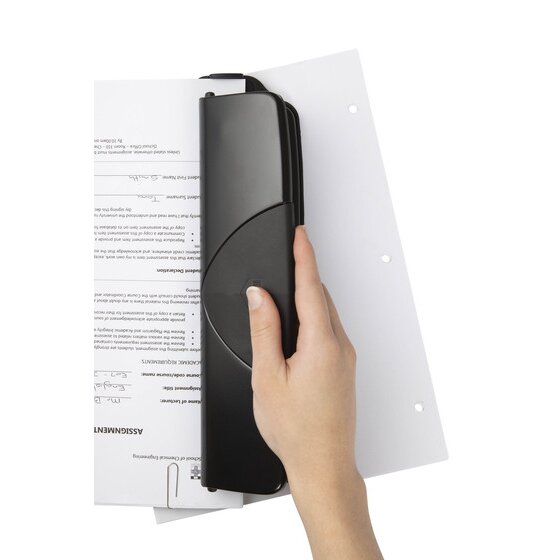 Marbig 3 Hole Punch 10 Sheets Black