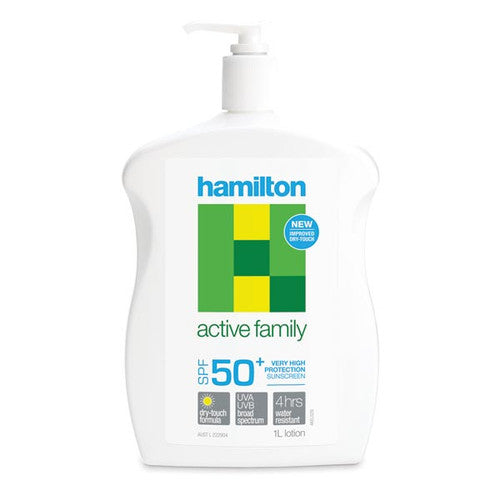 Hamilton Active Family SPF50+ Sunscreen Lotion 1L