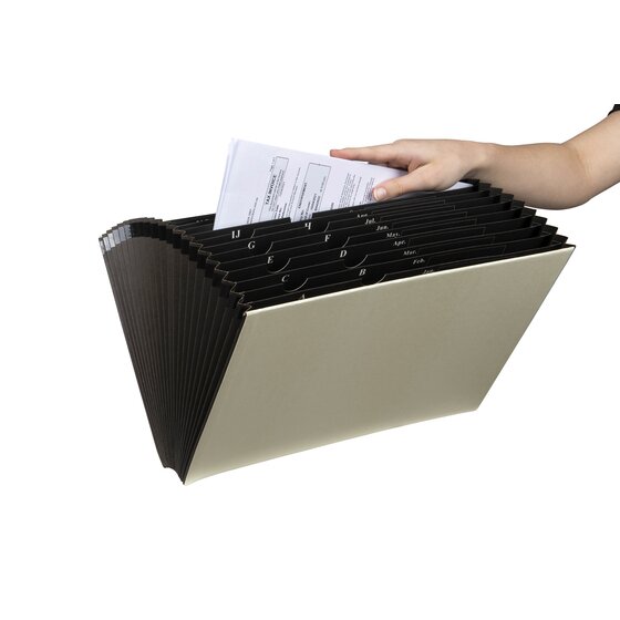 Marbig Expanding File Foolscap Heavy Duty No Flap Ivory