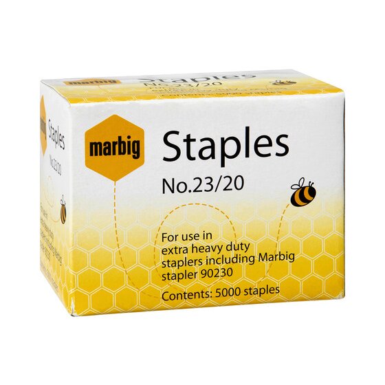 Marbig Staples Heavy Duty No 23/20 Box of 5000 for 90230