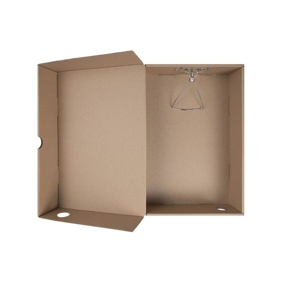 Marbig Box File with Spring Fitting Foolscap 80mm Kraft