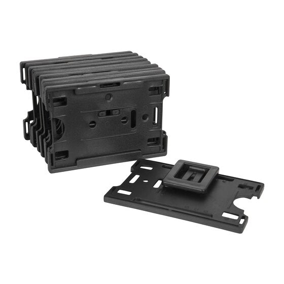 Rexel Security Rigid Card Holder with Adjustable Clip Black Pack of 10
