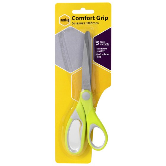Marbig Comfort Grip Scissors 182mm Assorted