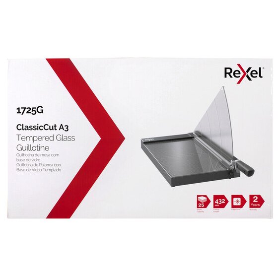 Rexel ClassicCut A3 Guillotine Glass 1725G