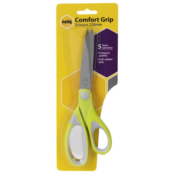 Marbig Comfort Grip Scissors 210mm Assorted