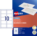 Avery White Quick and Clean Double Sided Colour Laser Business Card Satin 270gsm 10UP