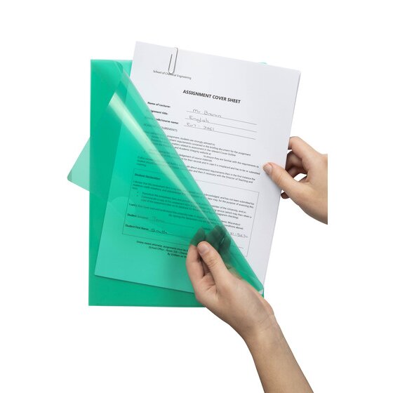 Marbig Ultra Letter File Polypropylene A4 Green Box of 100