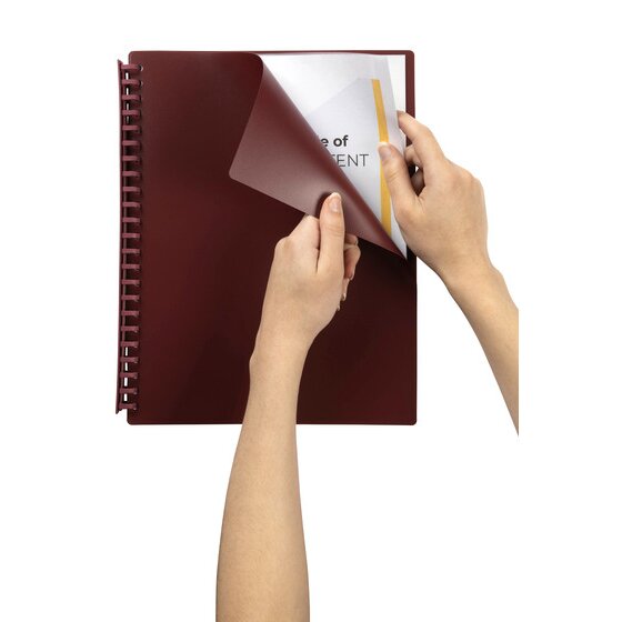 Marbig Refillable Display Book 20 Pocket A4 Maroon