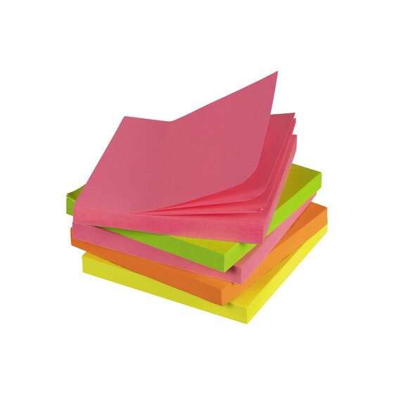 Marbig Brilliant Notes 75 x 75mm Assorted Pack of 5