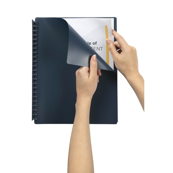 Marbig Refillable Display Book 20 Pocket A4 Dark Blue