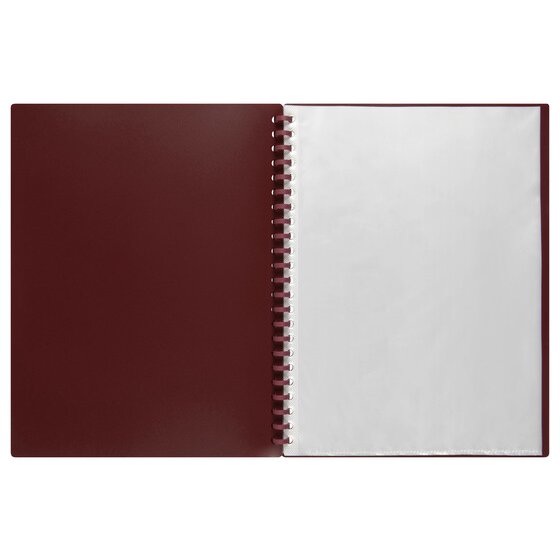 Marbig Refillable Display Book 20 Pocket A4 Maroon