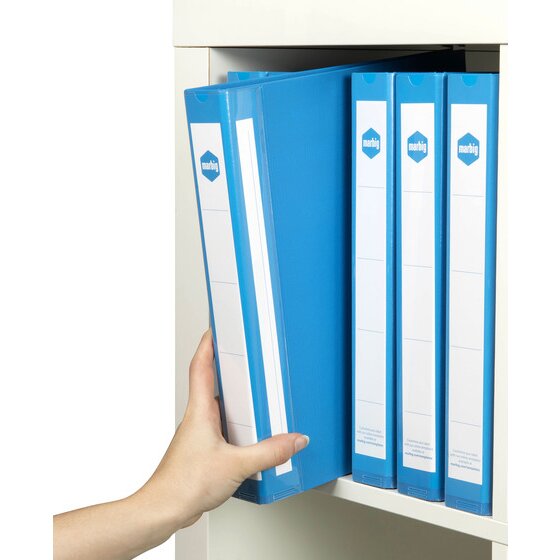 Marbig Enviro Deluxe Ring Binder A4 4D Ring 25mm Blue Box of 20