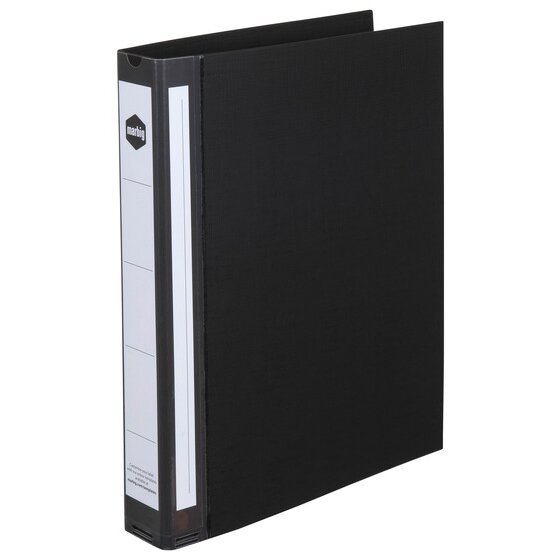 Marbig Ring Binder Deluxe 25mm 4D Polyethylene A4 Black Box of 20