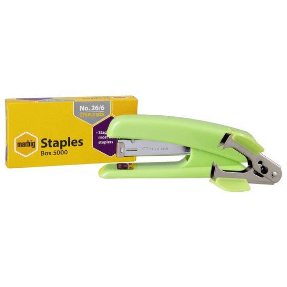 Marbig Value Pack Half Strip Plastic Stapler Assorted