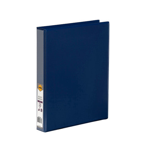 Marbig Clearview Insert Binder 25mm 4D A4 Blue Pack of 20
