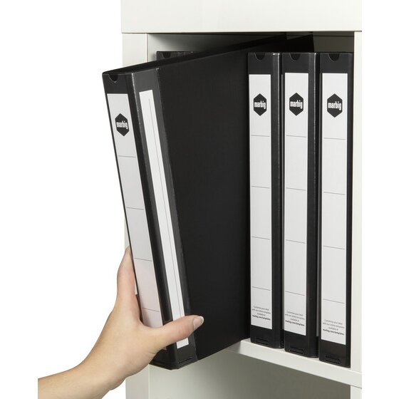 Marbig Ring Binder Deluxe 25mm 3D Polyethylene A4 Black Box of 20