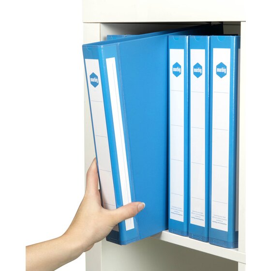 Marbig Ring Binder Deluxe 25mm 3D Polyethylene A4 Blue Box of 20