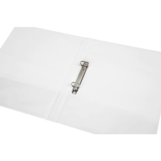 Marbig Clearview Insert Binder 19mm 2D A4 White Pack of 20