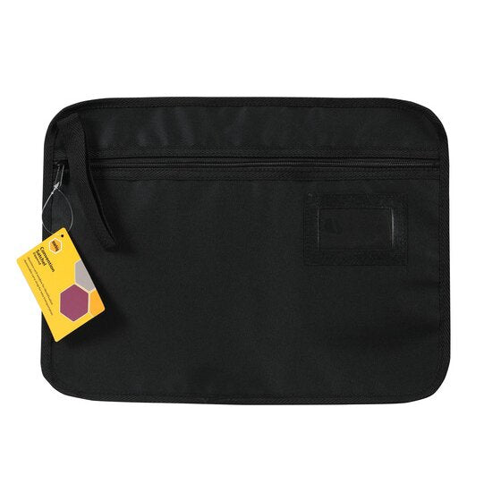 Marbig Convention Satchel Zippered Fabric Black