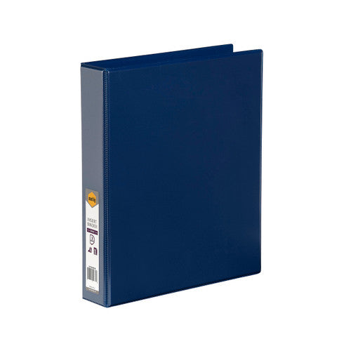 Marbig Clearview Insert Binder 38mm 3D A4 Blue Pack of 12