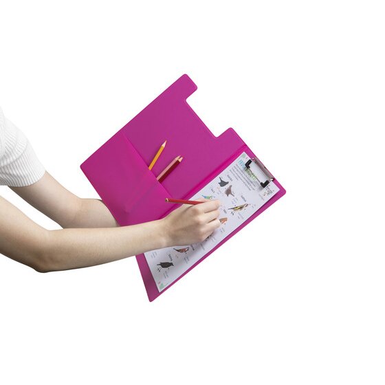 Marbig Clipfolder Polyethylene A4 Summer Colours Pink