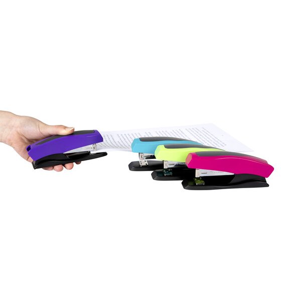 Marbig Desktop Half Strip Plastic Stapler Assorted Colours