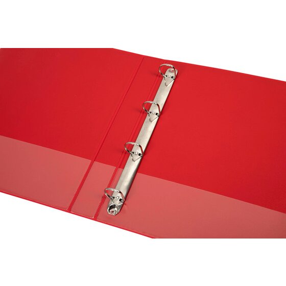 Marbig Clearview Insert Binder 25mm 4D A4 Red Pack of 20