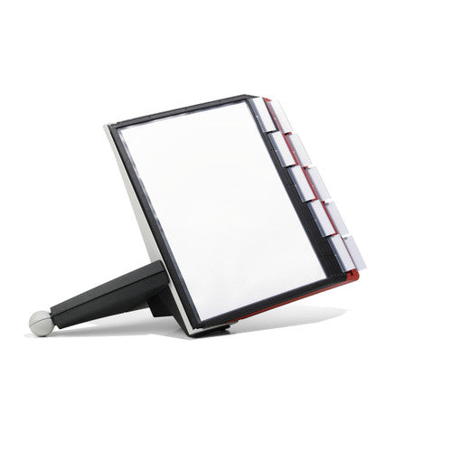 Durable Sherpa Table Display System A4 with 10 Panels Black and Red