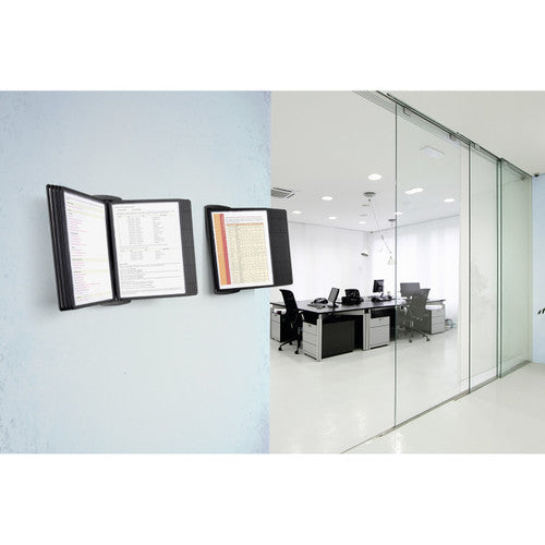 Durable Sherpa Style Economy Wall Display System A4 with Panels Black