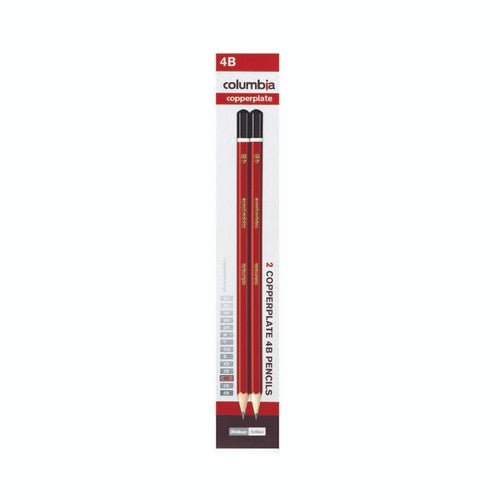 Columbia Copperplate Lead Pencils Hexagonal 4B Pack 2