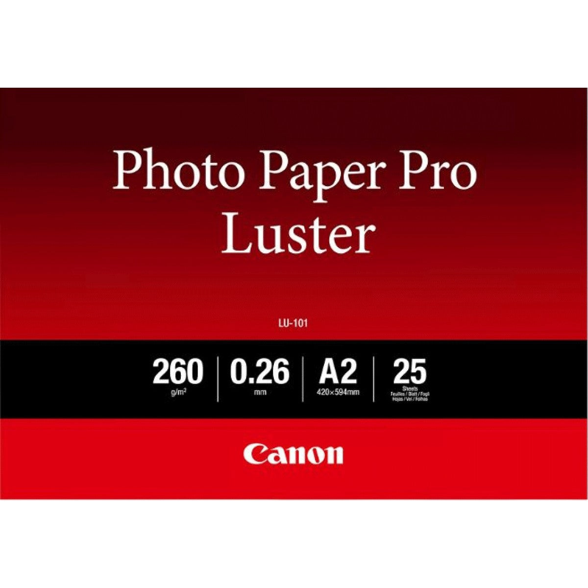 Canon LU-101 A2 Luster Photo Paper 260gsm 25 Sheets