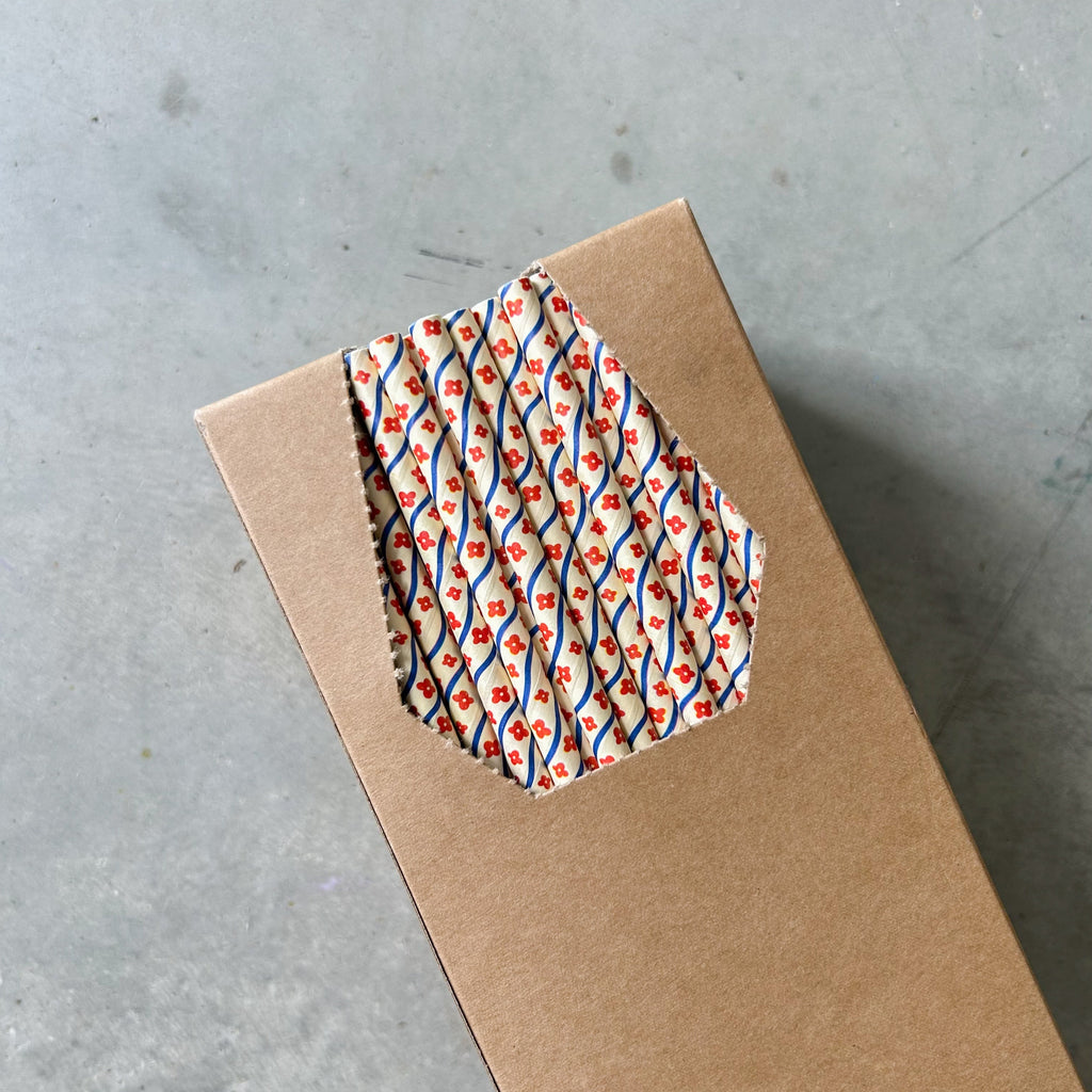 Creative Cafe Co 4ply Regular 6mm Printed Paper Straws - Carton 2400