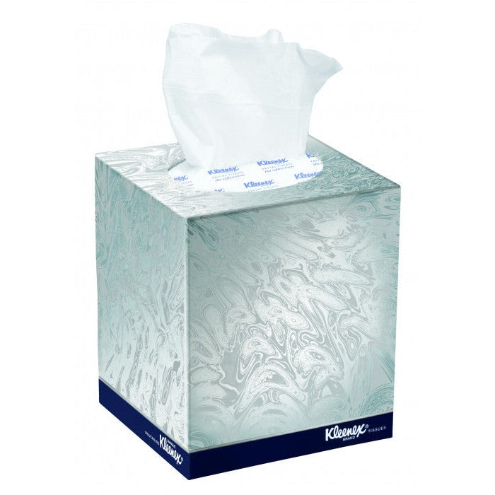 Kleenex Facial Tissue Cube White 2 Ply 90 Sheets Pack of 24